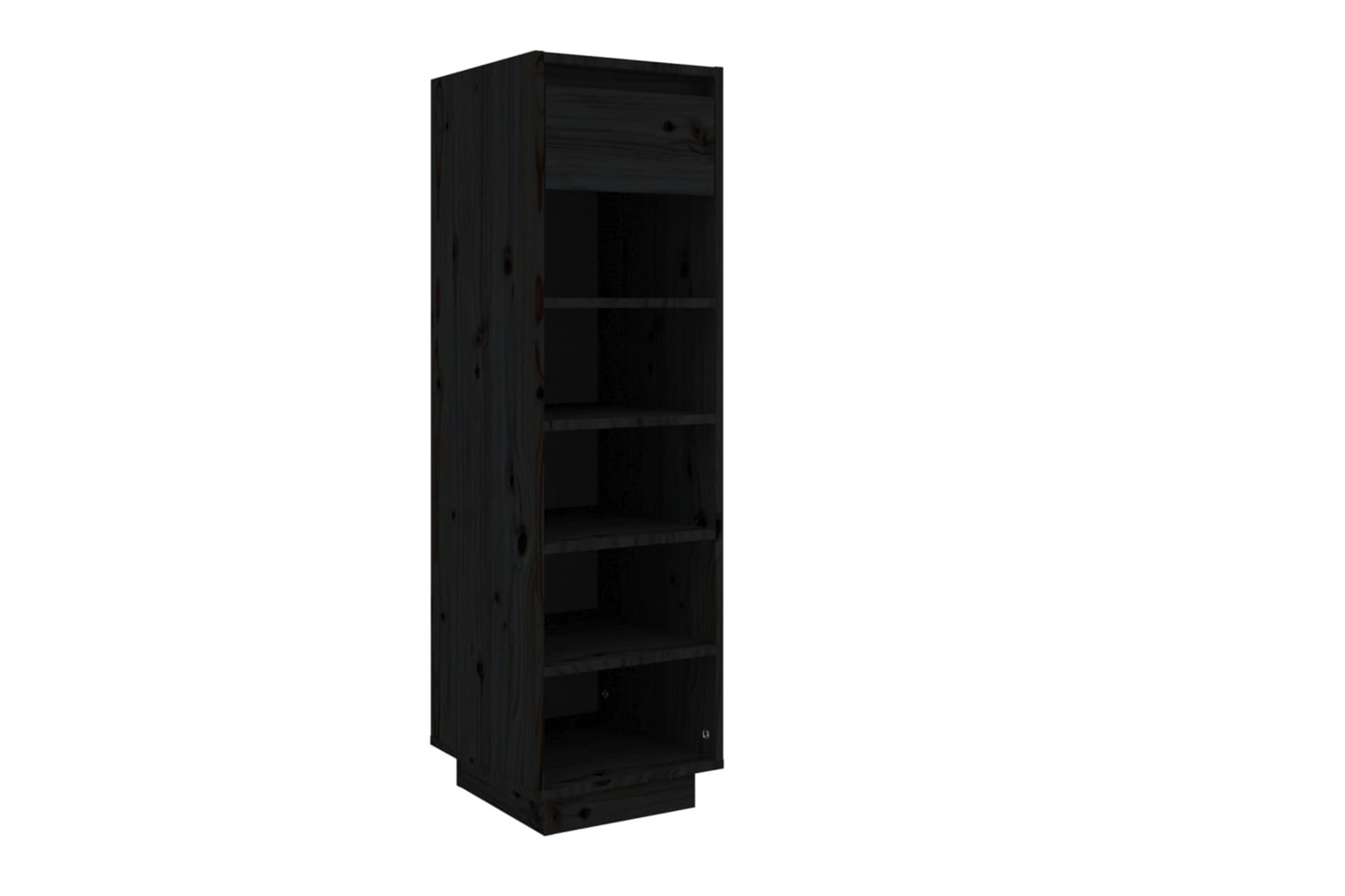 vidaXL Shoe Cabinet Black 34x30x105cm Solid Wood Pine
