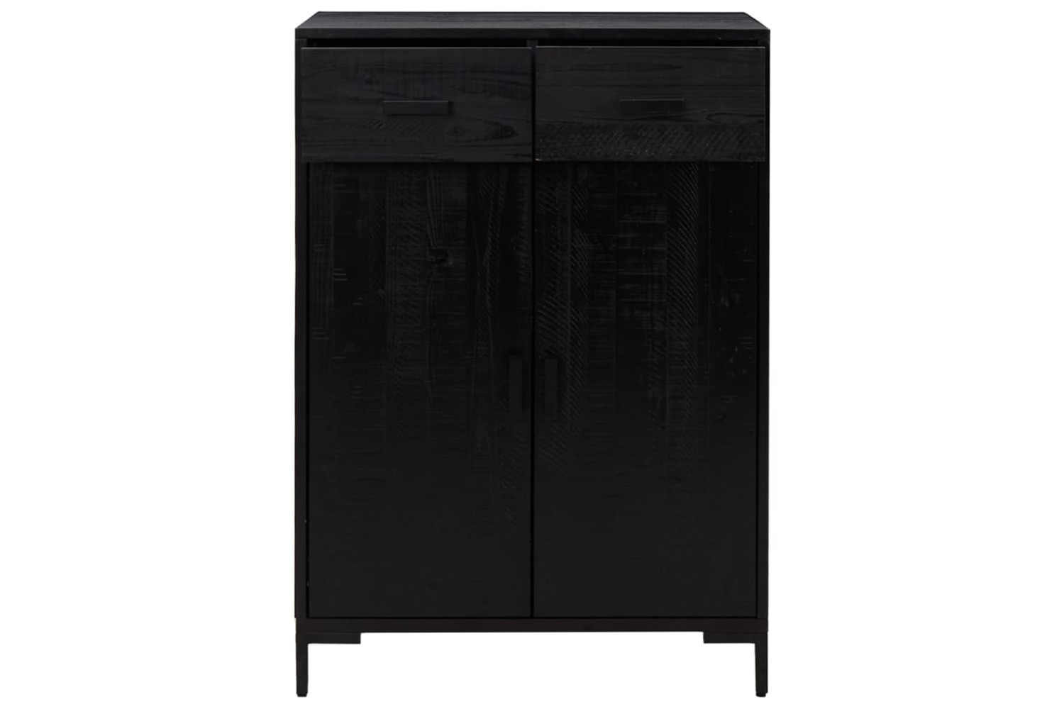 vidaXL 349934 Shoe Rack Black 75x40x110cm Solid Pinewood