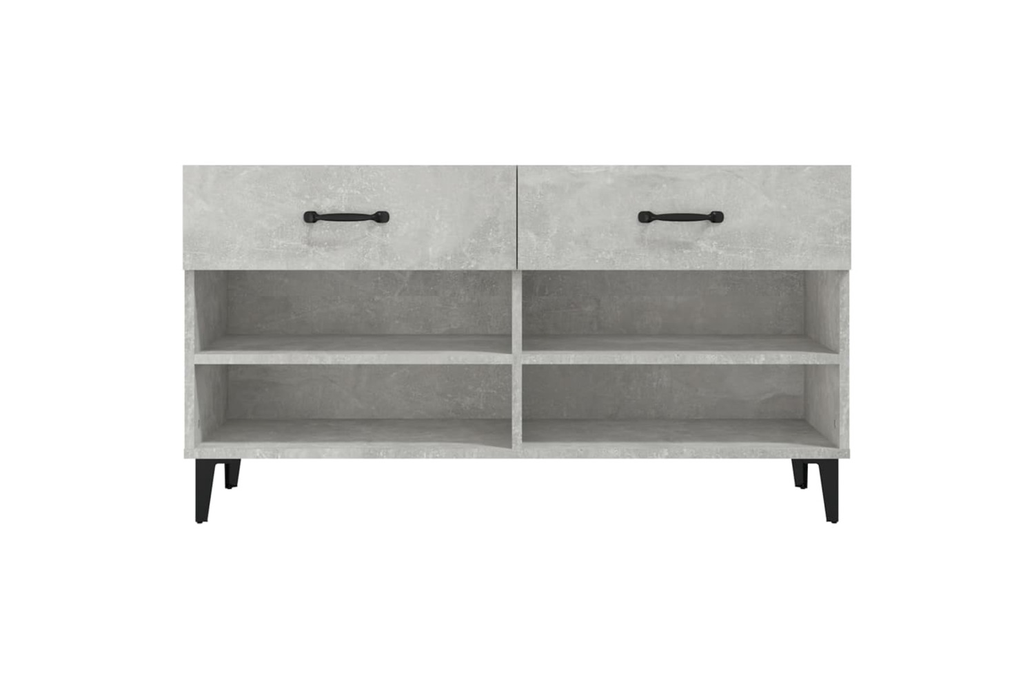 vidaXL 812829 Shoe Cabinet Concrete Grey 102x35x55cm Engineered Wood