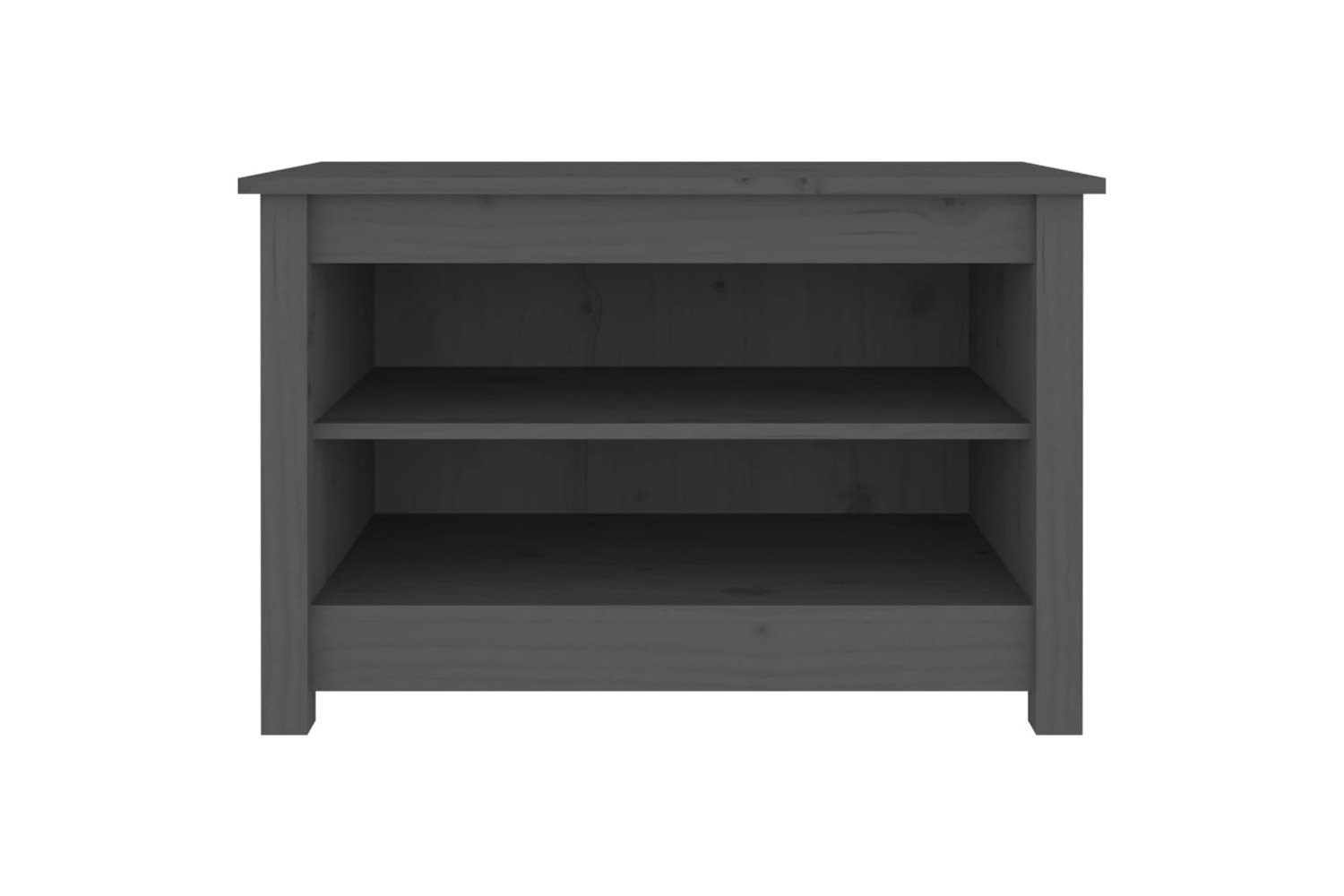 vidaXL 813771 Shoe Bench Grey 70x38x45.5cm Solid Wood Pine