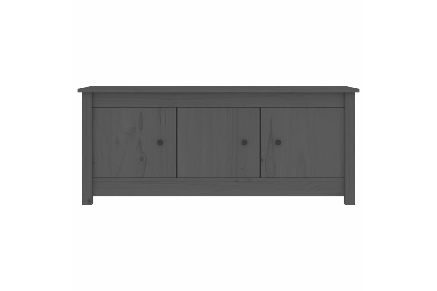 vidaXL 814601 Shoe Cabinet Grey 110x38x45.5cm Solid Wood Pine