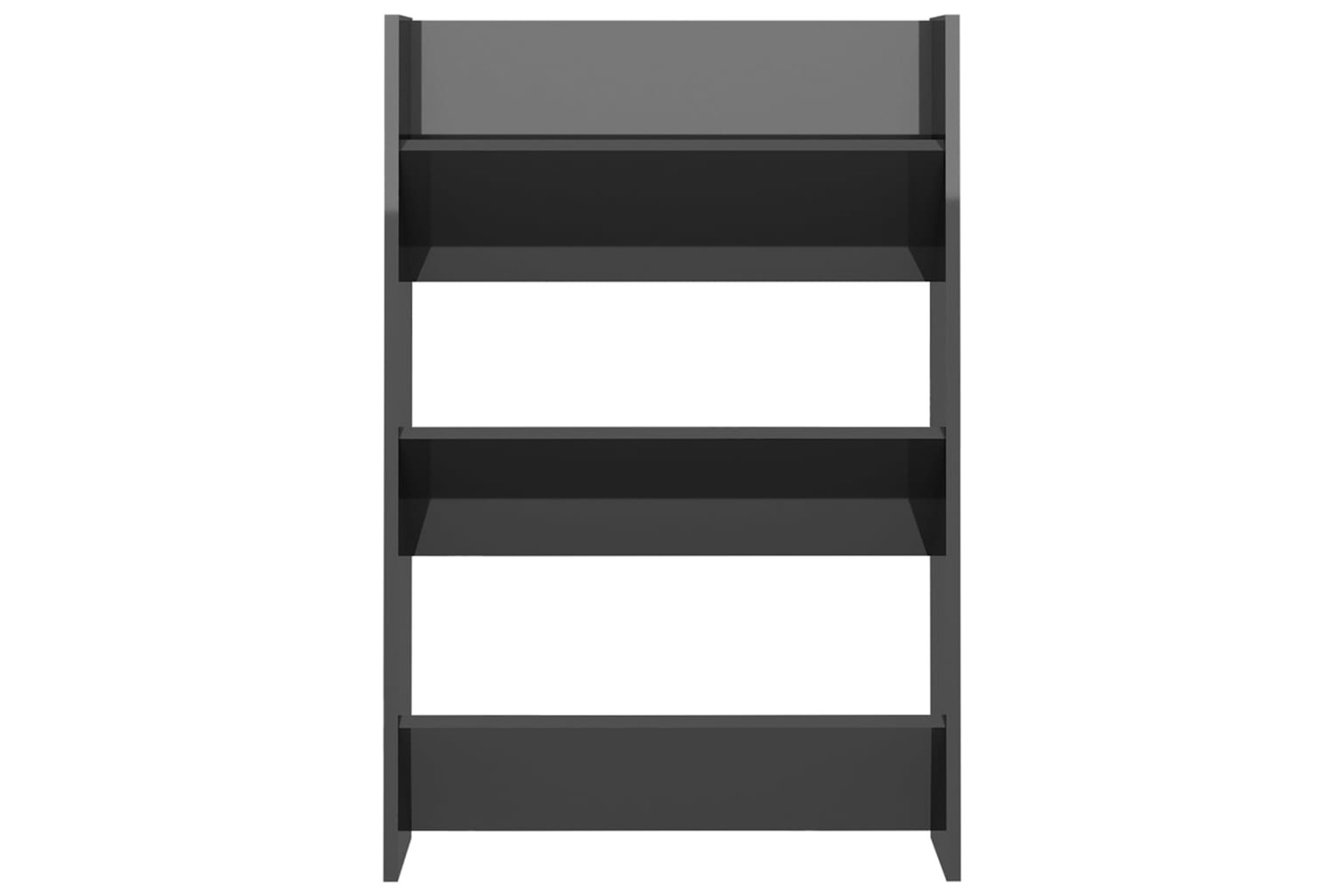 vidaXL 806775 Wall Shoe Cabinet High Gloss Grey 60x18x90cm Engineered Wood