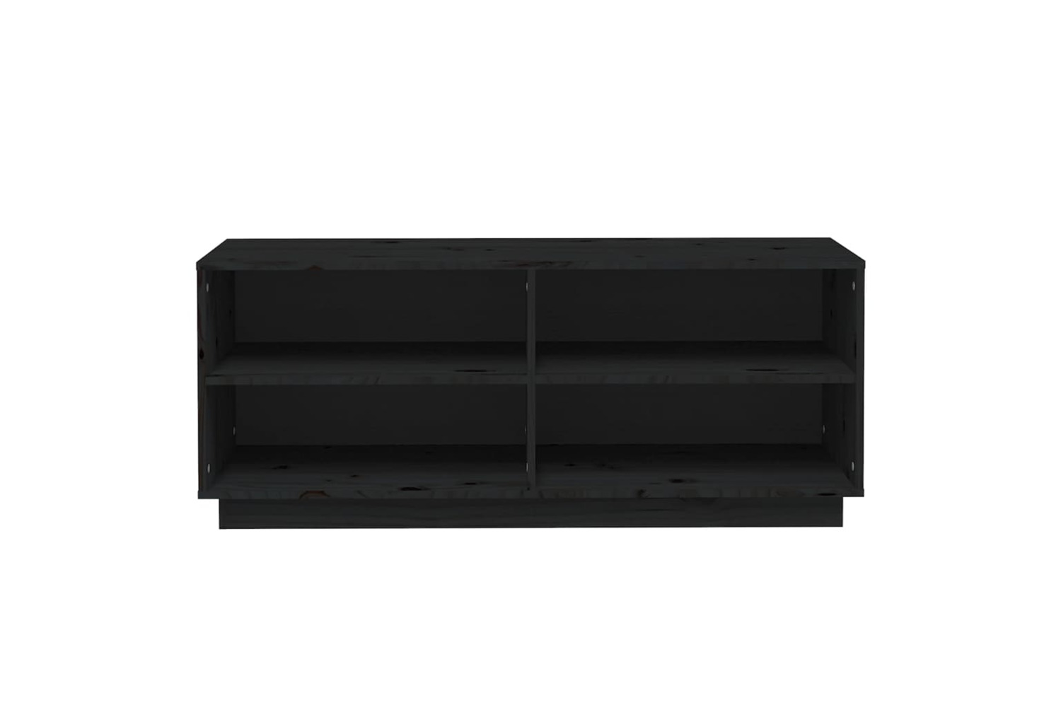 vidaXL 813544 Shoe Cabinet Black 110x34x45cm Solid Wood Pine