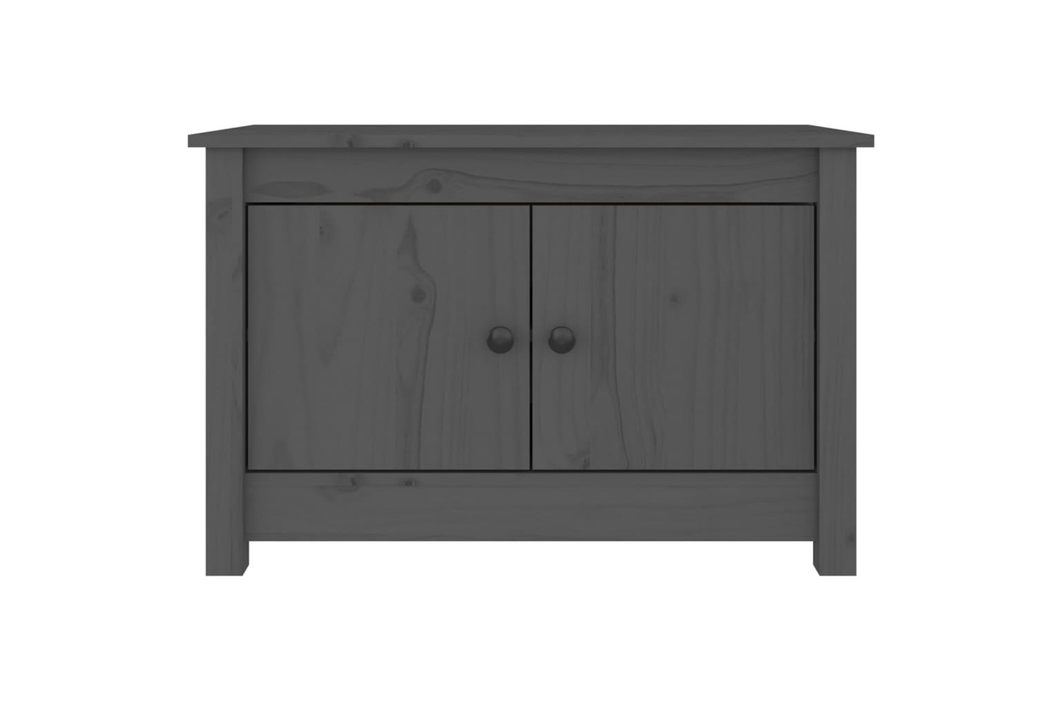 vidaXL 813781 Shoe Cabinet Grey 70x38x45.5cm Solid Wood Pine