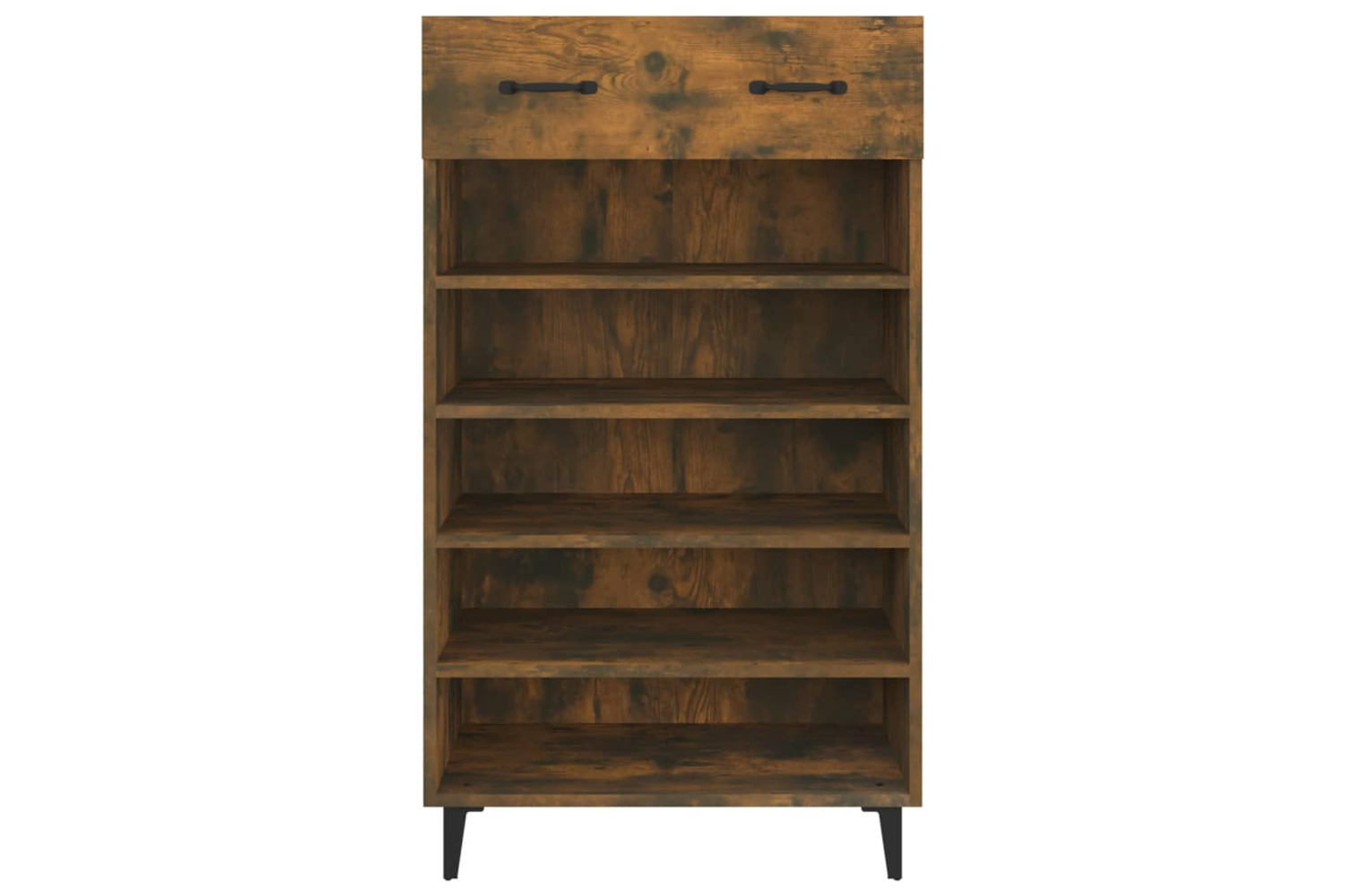 vidaXL 817558 Shoe Cabinet Smoked Oak 60x35x105cm Engineered Wood