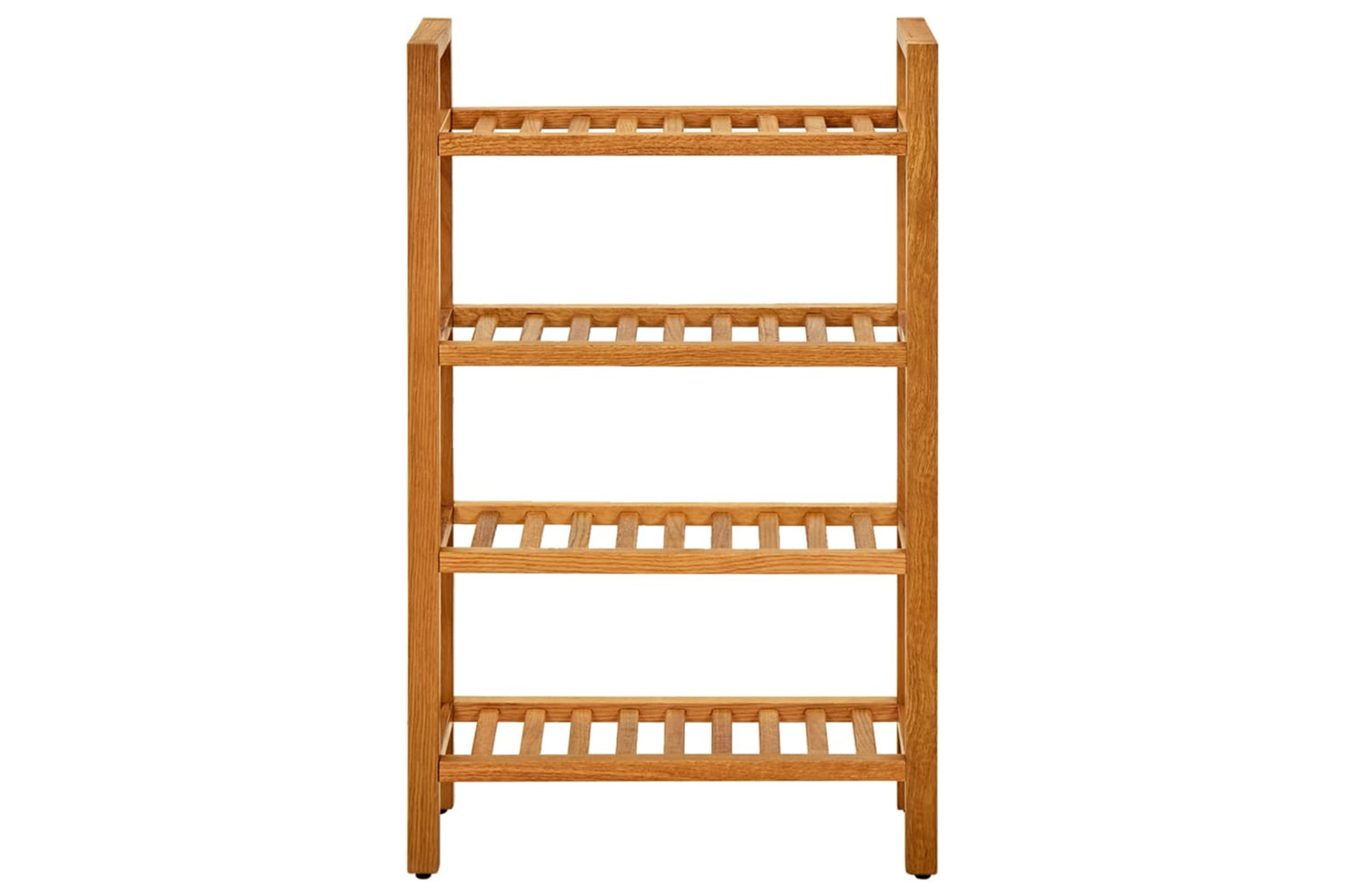 vidaXL 331746 Shoe Rack With 4 Shelves 50x27x80cm Solid Oak Wood