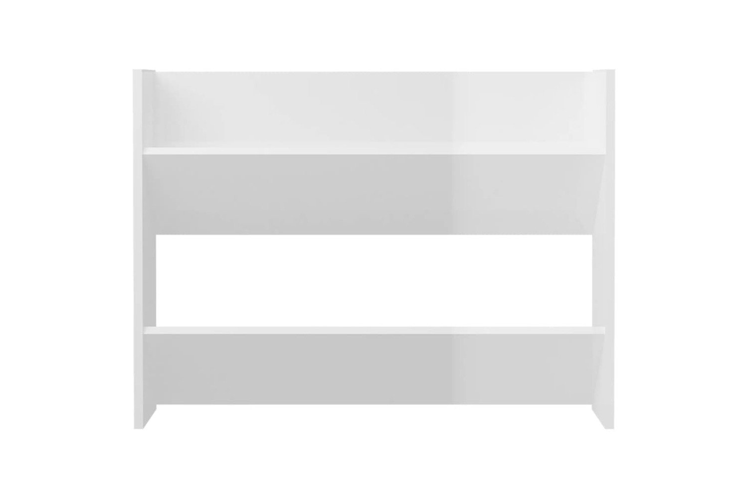 vidaXL 806753 Wall Shoe Cabinet High Gloss White 80x18x60cm Engineered Wood