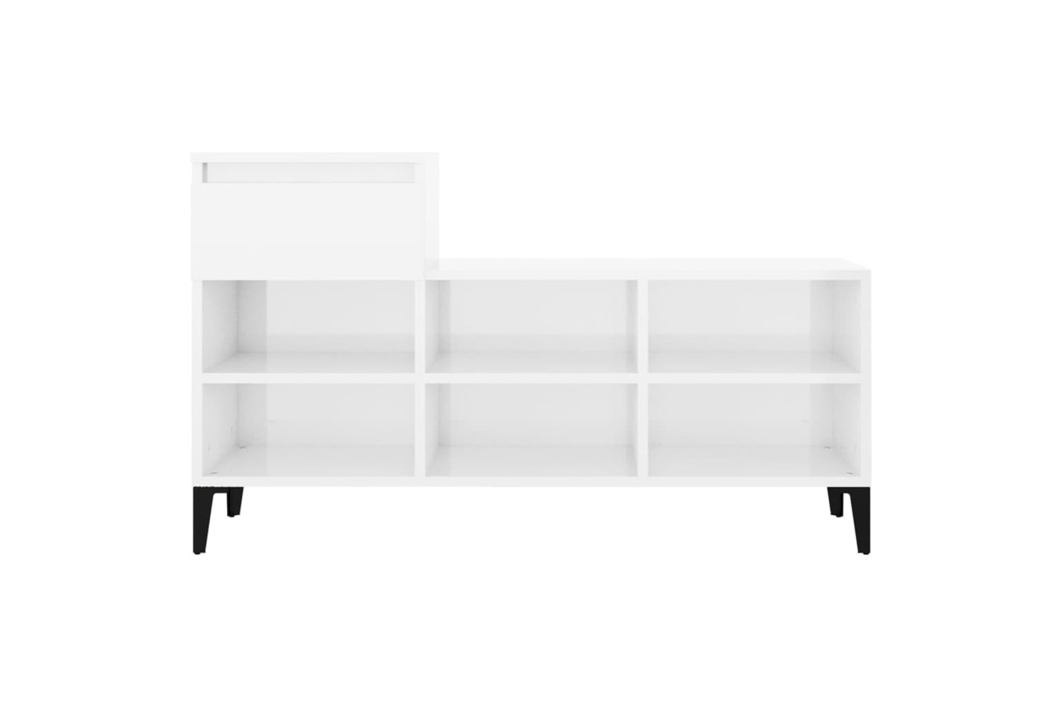 vidaXL 821214 Shoe Cabinet High Gloss White 102x36x60cm Engineered Wood