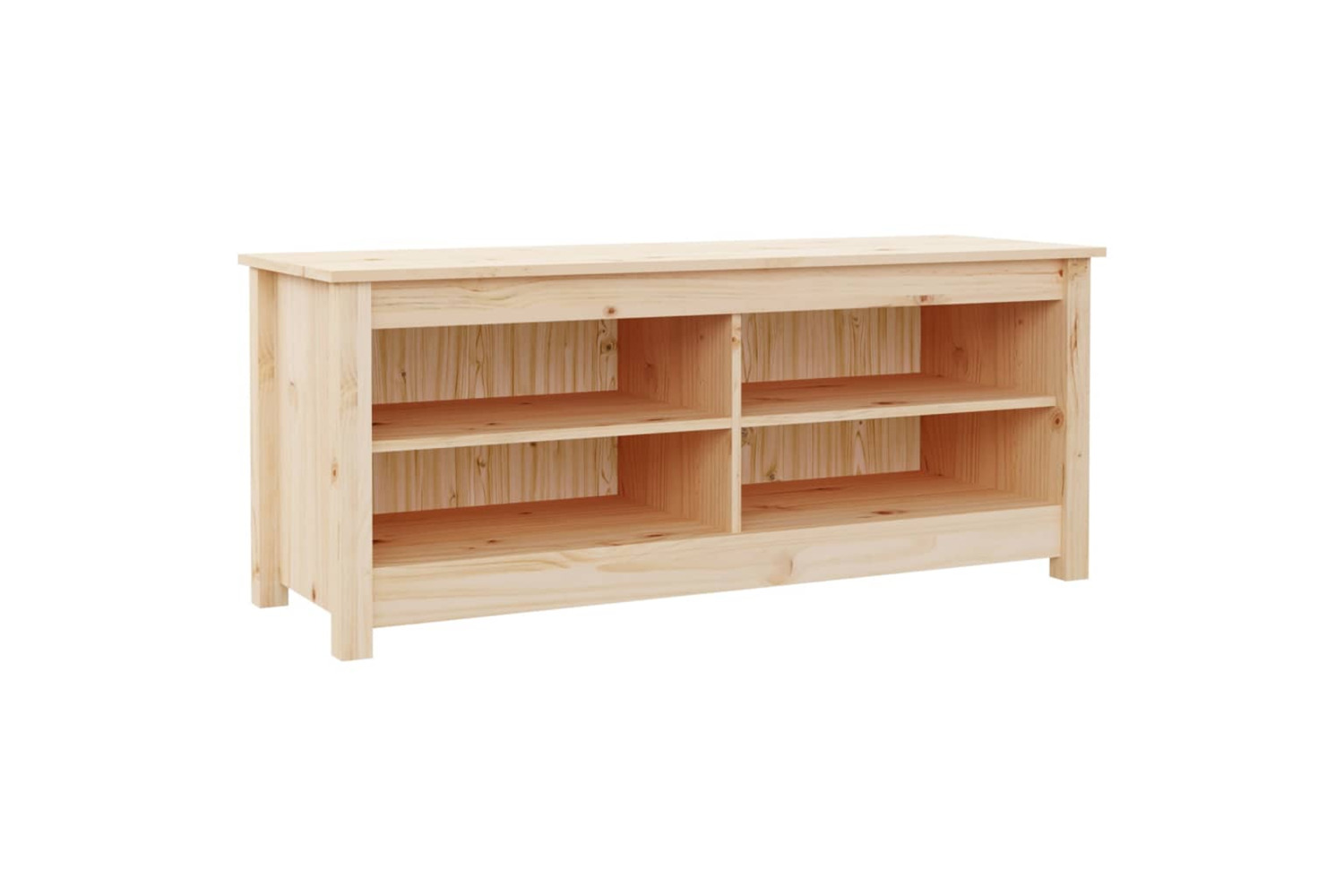 vidaXL 813774 Shoe Bench 110x38x45.5cm Solid Wood Pine