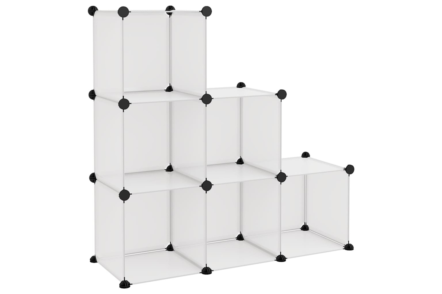 vidaXL 340552 Storage Cube Organiser With 6 Cubes Transparent Pp