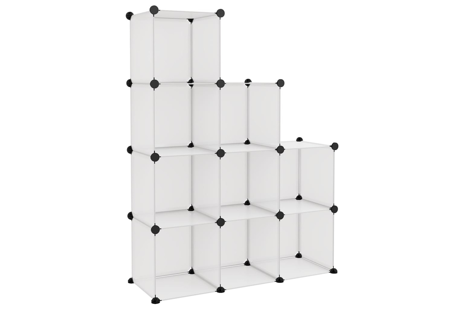 vidaXL 340551 Storage Cube Organiser With 9 Cubes Transparent Pp