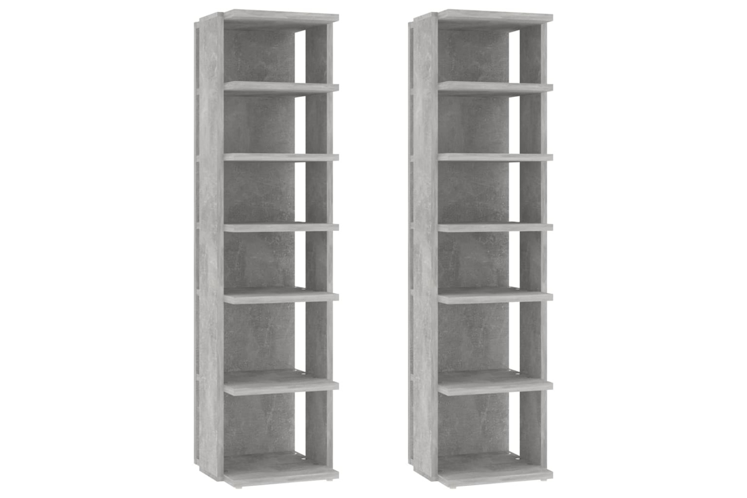 vidaXL 808494 Shoe Cabinets 2 Pcs Concrete Grey 27.5x27x102cm