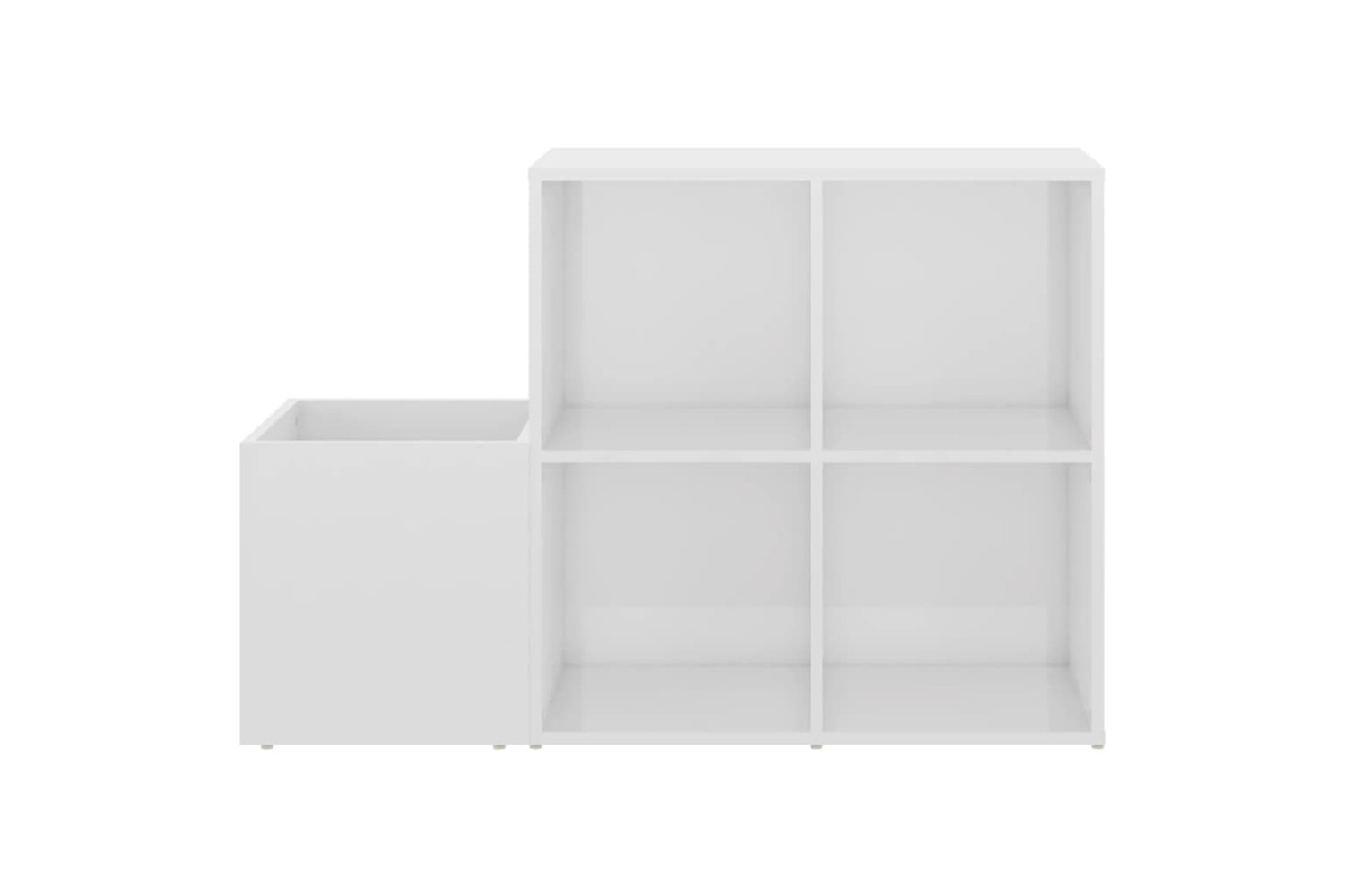 vidaXL 808257 Hall Shoe Cabinet High Gloss White 105x35.5x70cm Engineered Wood