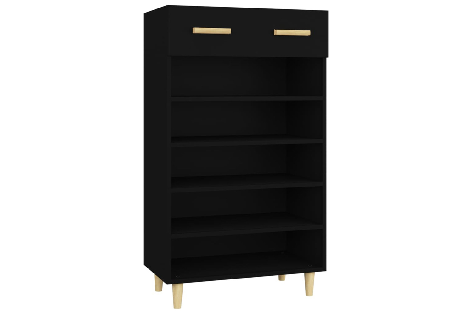 vidaXL 812781 Shoe Cabinet Black 60x35x105cm Engineered Wood