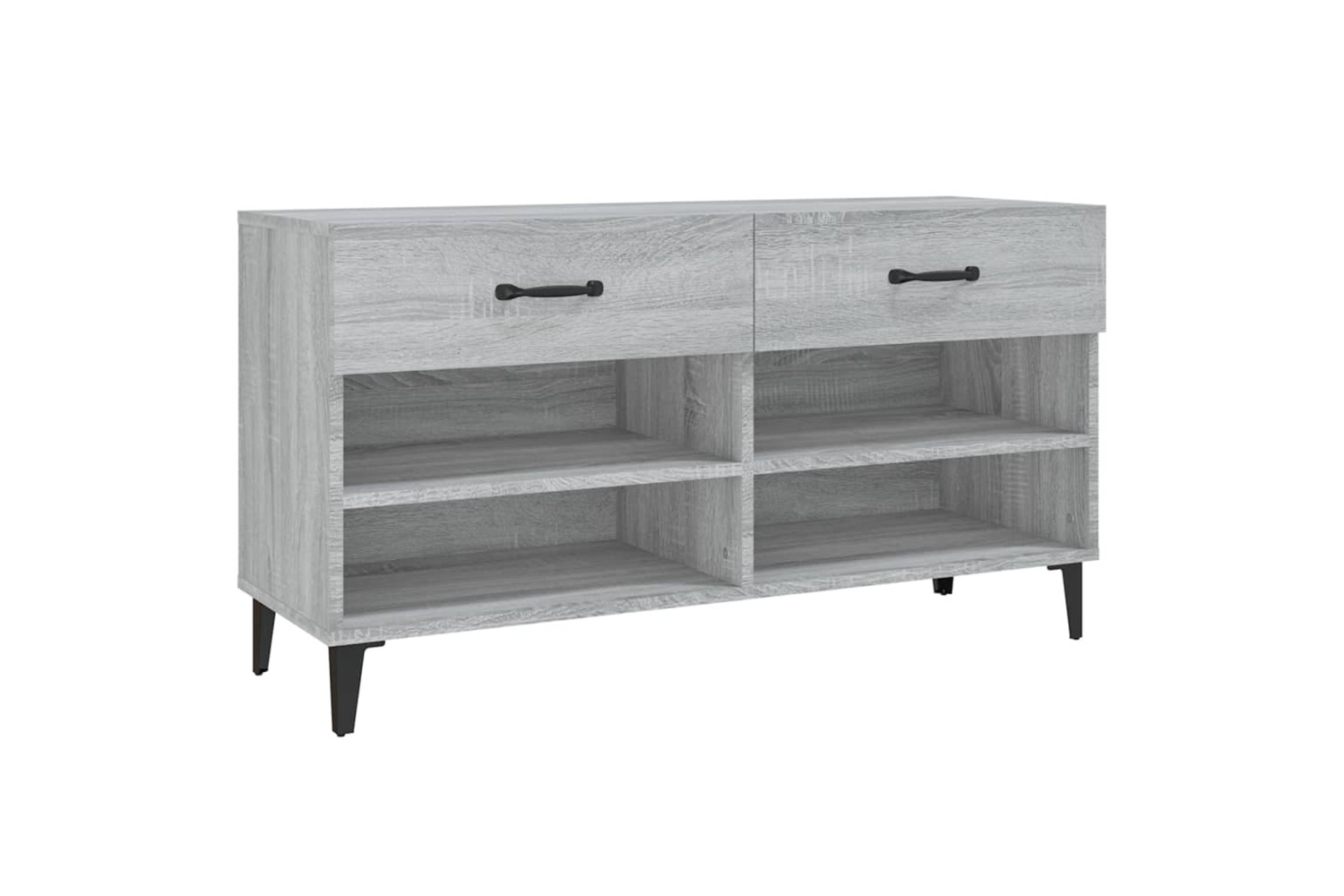 vidaXL 817571 Shoe Cabinet Grey Sonoma 102x35x55cm Engineered Wood
