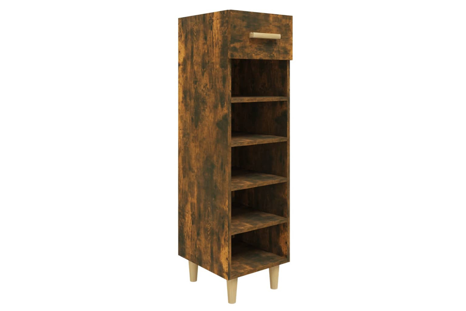 vidaXL 817561 Shoe Cabinet Smoked Oak 30x35x105cm Engineered Wood