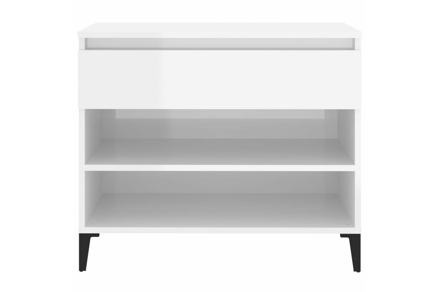 vidaXL 819766 Shoe Cabinet High Gloss White 70x36x60cm Engineered Wood