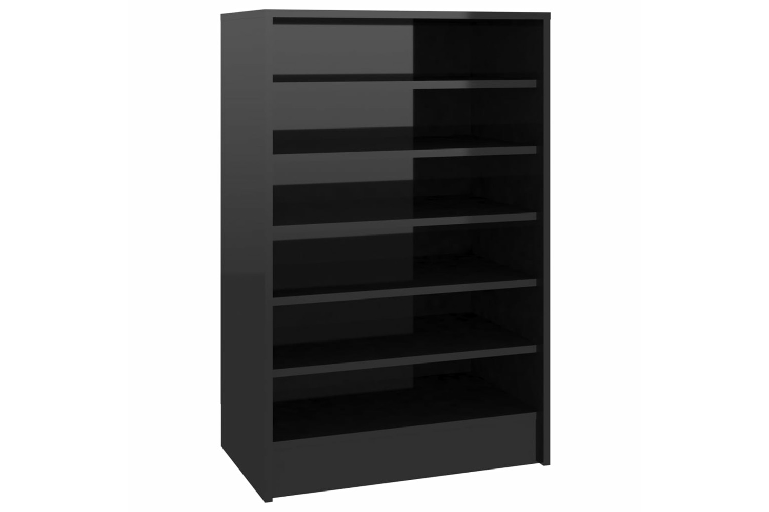 vidaXL 808952 Shoe Cabinet High Gloss Black 60x35x92cm Engineered Wood