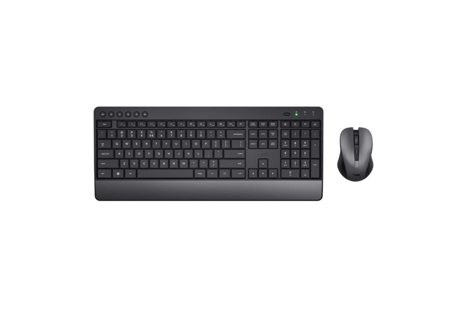 Trust Trezo Comfort Wireless Keyboard & Mouse Set | Black