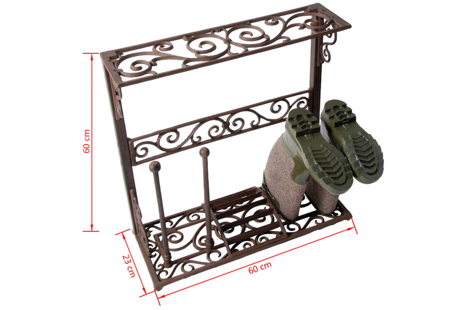 Cast iron 2024 boot rack