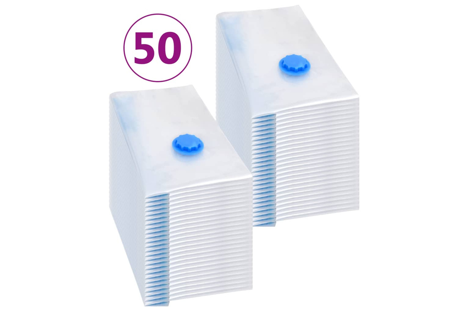 vidaXL 51331 Vacuum Travel Storage Bags Clothing Bags 60x40cm 50 Pcs