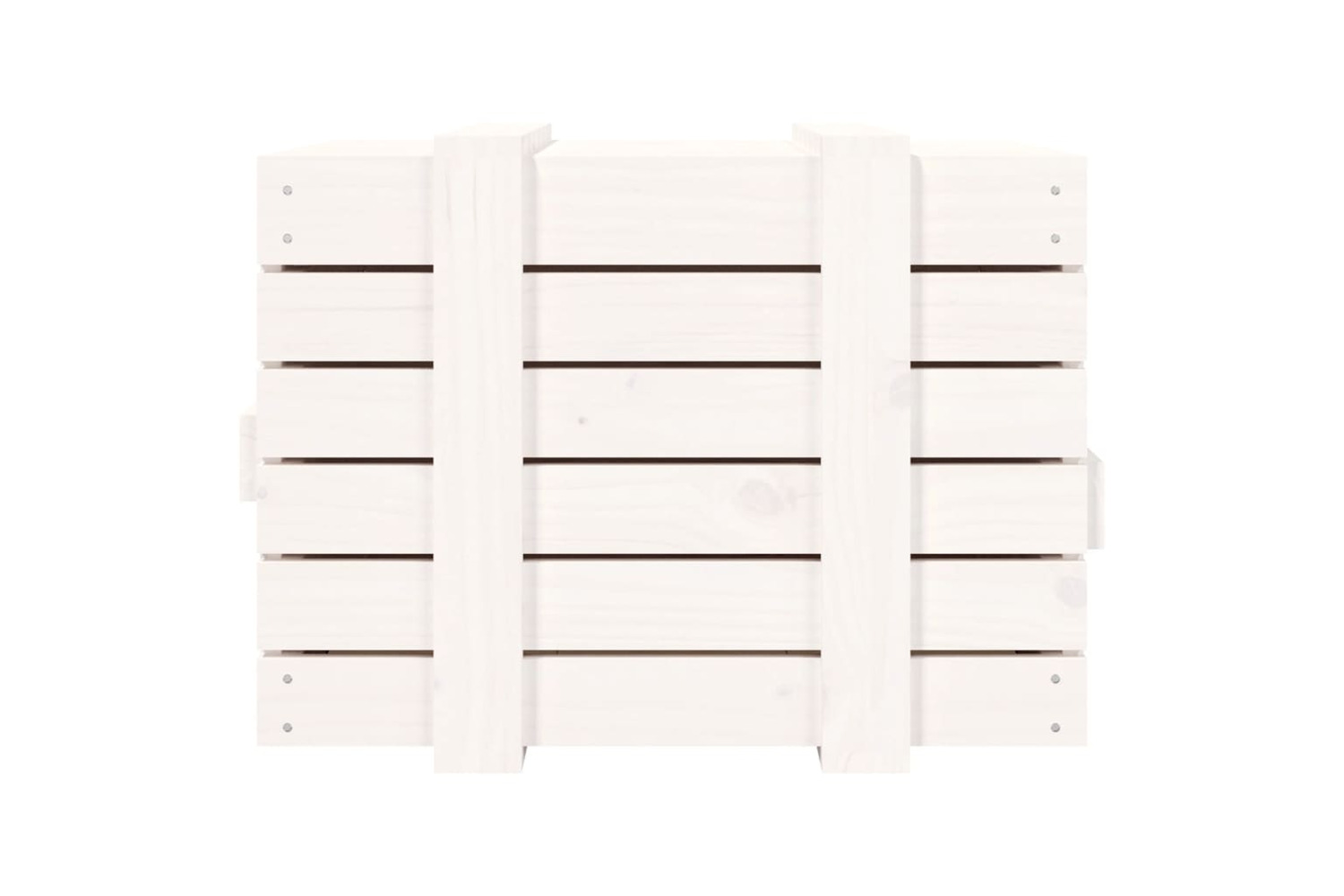 vidaXL 824994 Storage Box White 58x40.5x42cm Solid Wood Pine