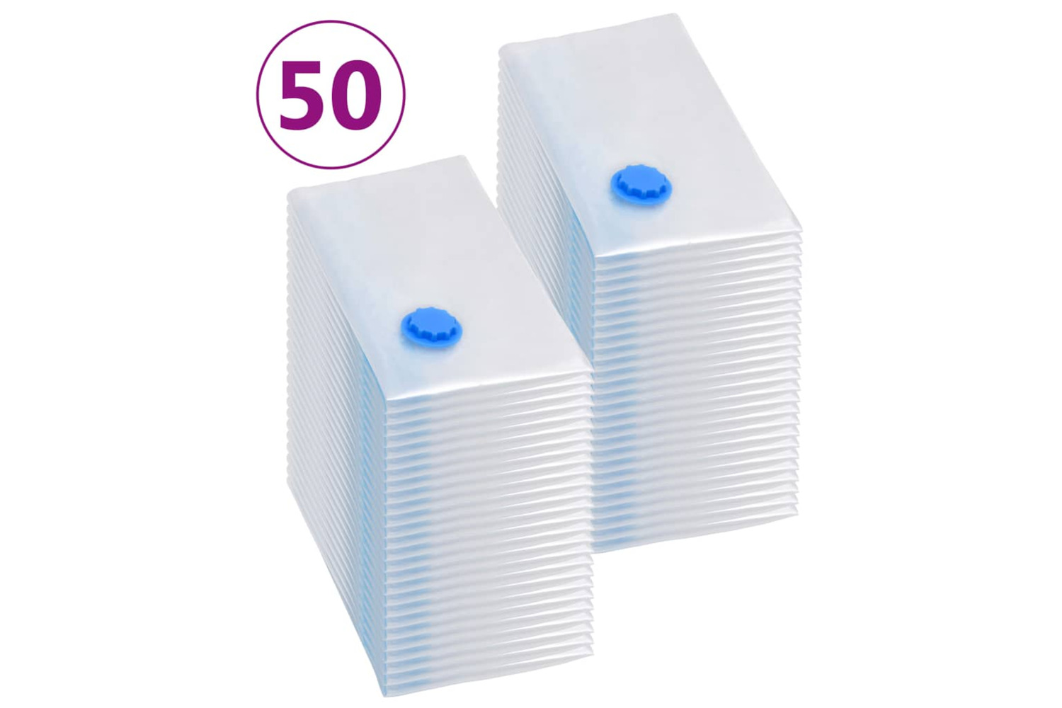 vidaXL 51334 Vacuum Travel Storage Bags Clothing Bags 80x60cm 50 Pcs