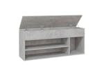 Vidaxl 808760 Shoe Bench Concrete Grey 105x30x45 Cm Engineered Wood