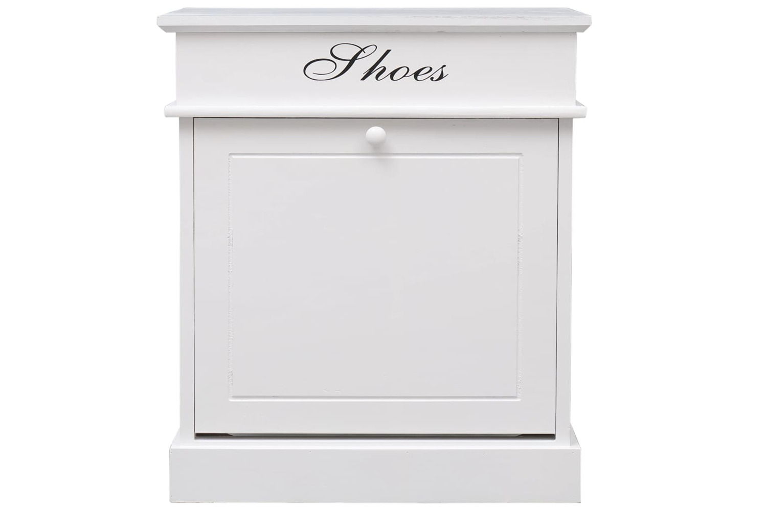 vidaXL 284085 Shoe Cabinet White 50x28x58cm Paulownia Wood