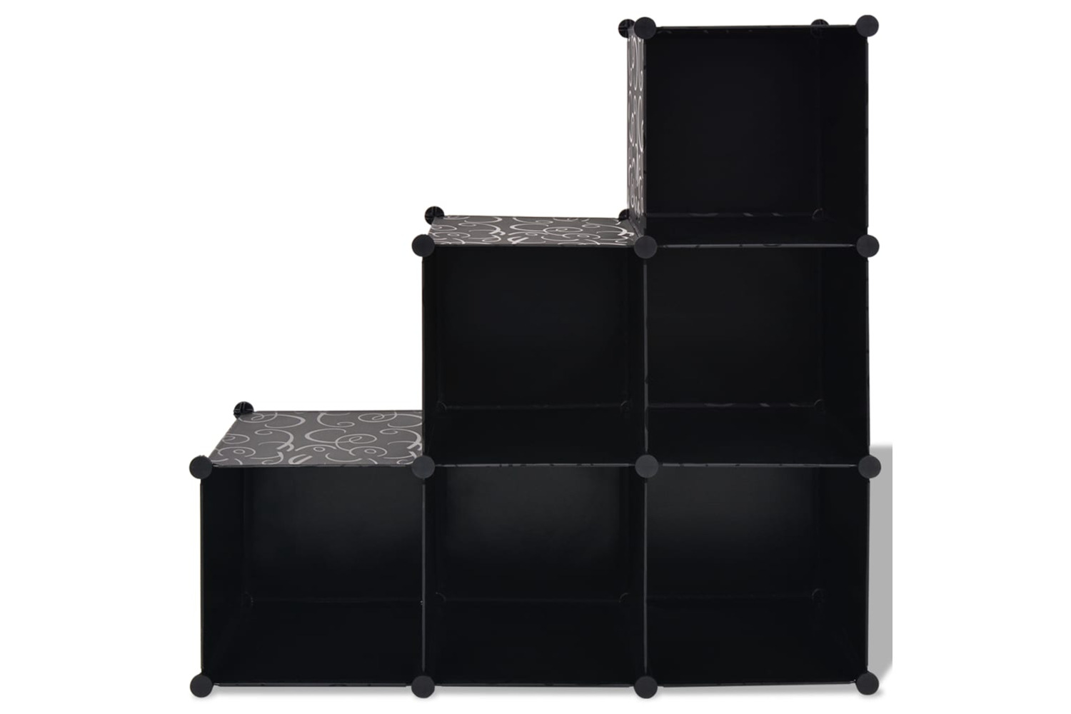 vidaXL 244923 Storage Cube Organiser With 6 Compartments Black