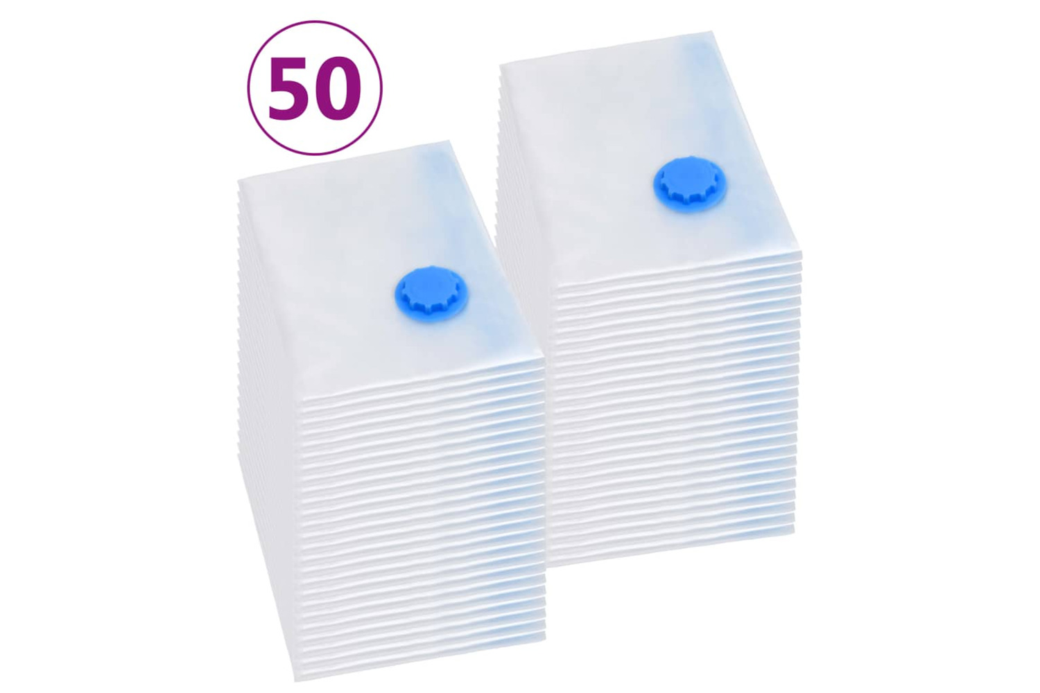 vidaXL 51337 Vacuum Travel Storage Bags Clothing Bags 120x70cm 50 Pcs