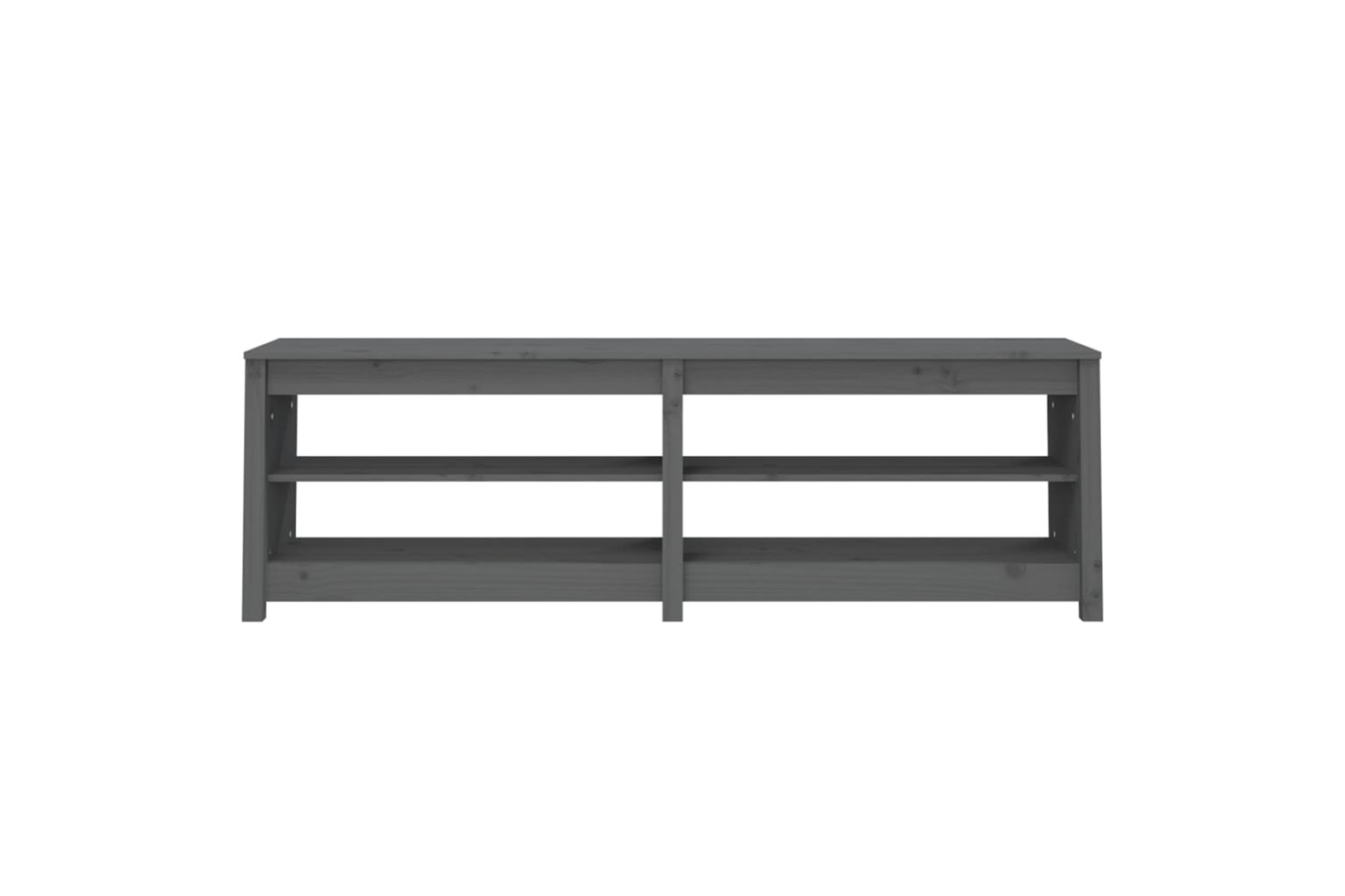 vidaXL 821726 Shoe Bench Grey 160x36.5x50cm Solid Wood Pine