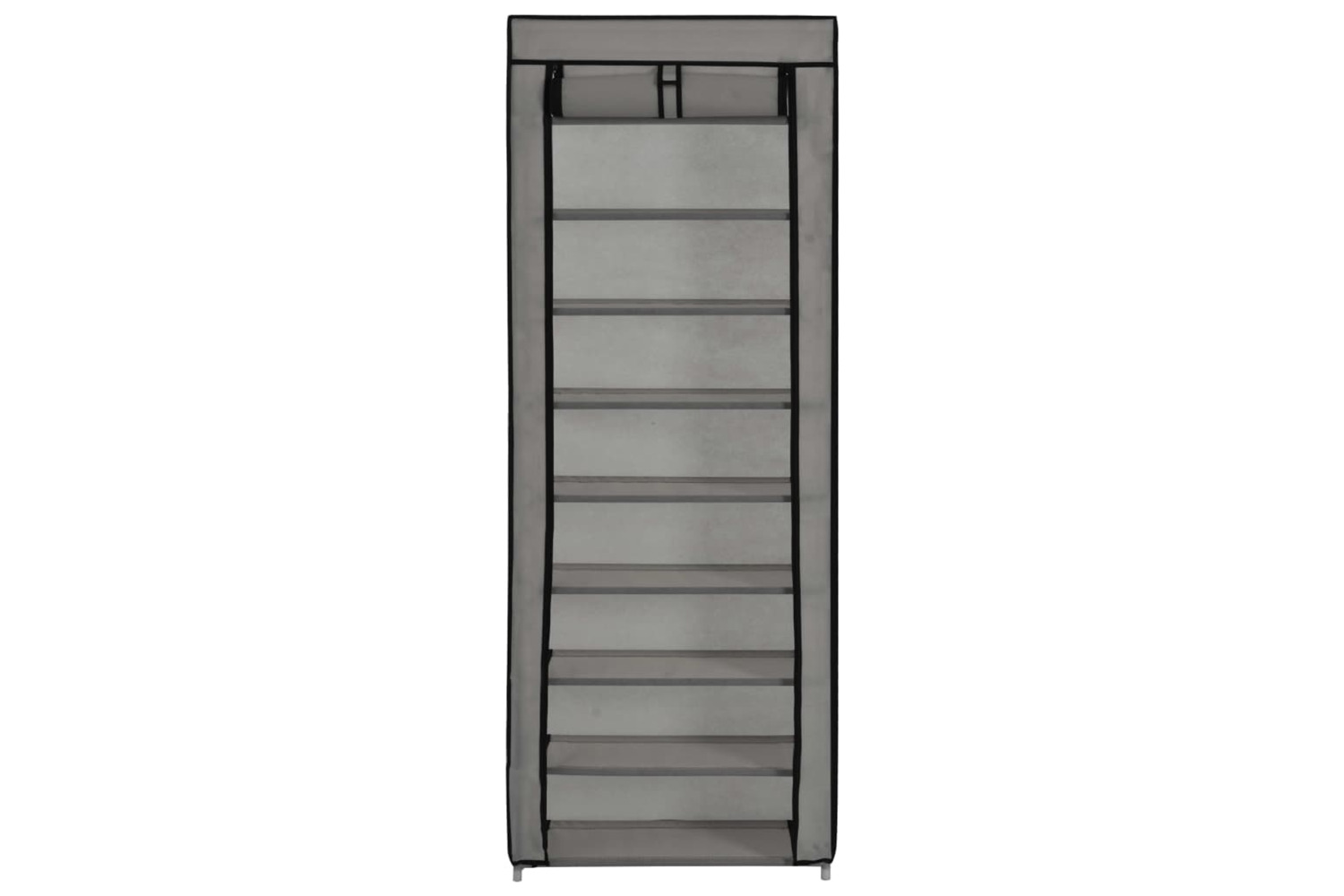 vidaXL 282432 Shoe Cabinet With Cover Grey 57x29x162cm Fabric