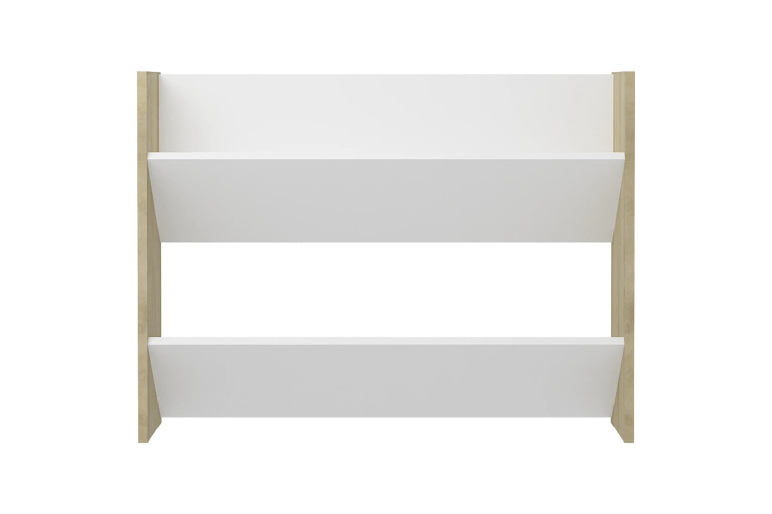 vidaXL 806751 Wall Shoe Cabinet White And Sonoma Oak 80x18x60cm Engineered Wood