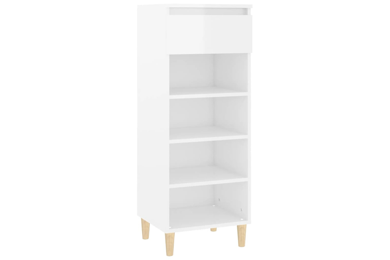 vidaXL 819774 Shoe Cabinet High Gloss White 40x36x105cm Engineered Wood