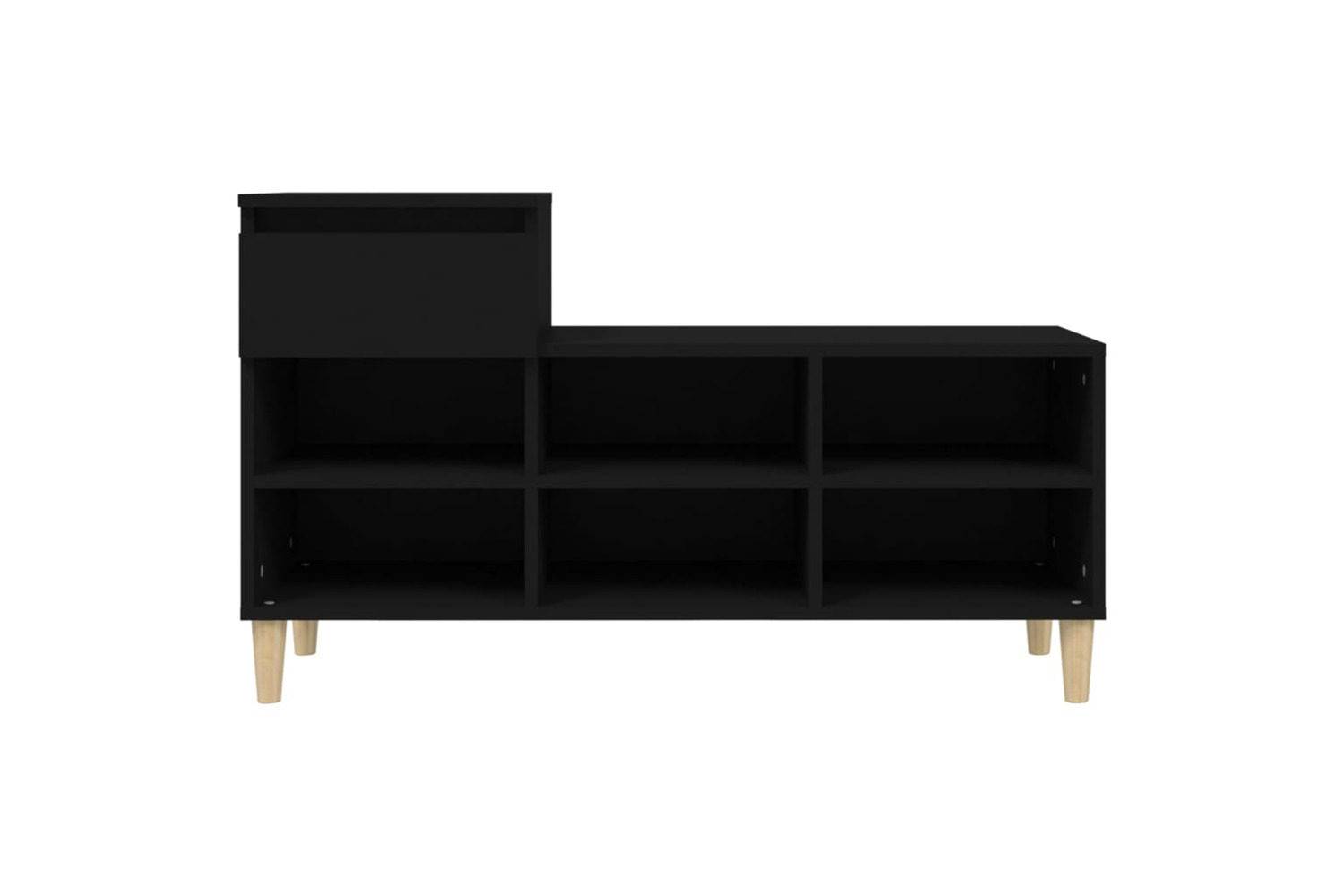 vidaXL 821205 Shoe Cabinet Black 102x36x60cm Engineered Wood