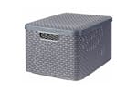 Curver 427235 Style Storage Boxes With Lid 3 Pcs Size L Anthracite