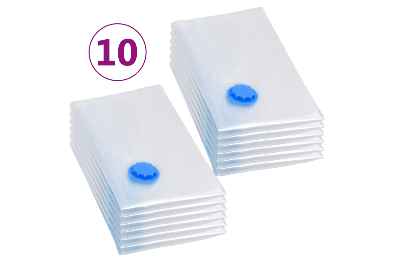 vidaXL 51332 Vacuum Travel Storage Bags Clothing Bags 80x60cm 10 Pcs