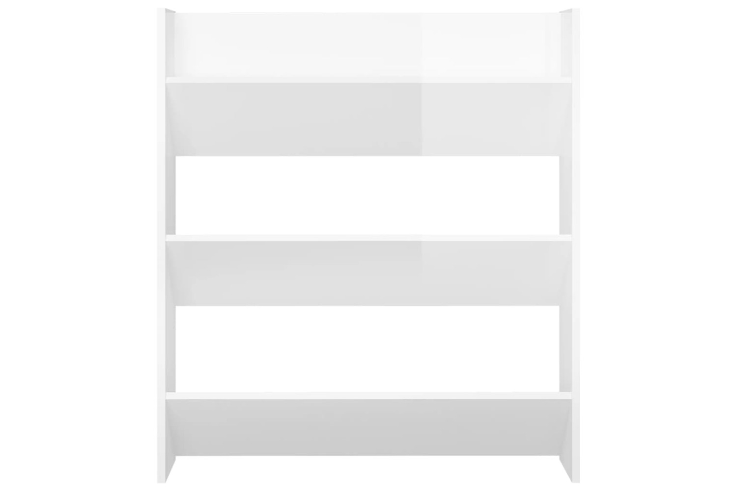 vidaXL 806789 Wall Shoe Cabinet High Gloss White 80x18x90cm Engineered Wood