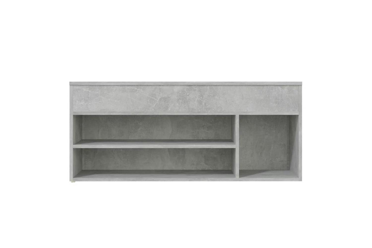 Vidaxl 808760 Shoe Bench Concrete Grey 105x30x45 Cm Engineered Wood