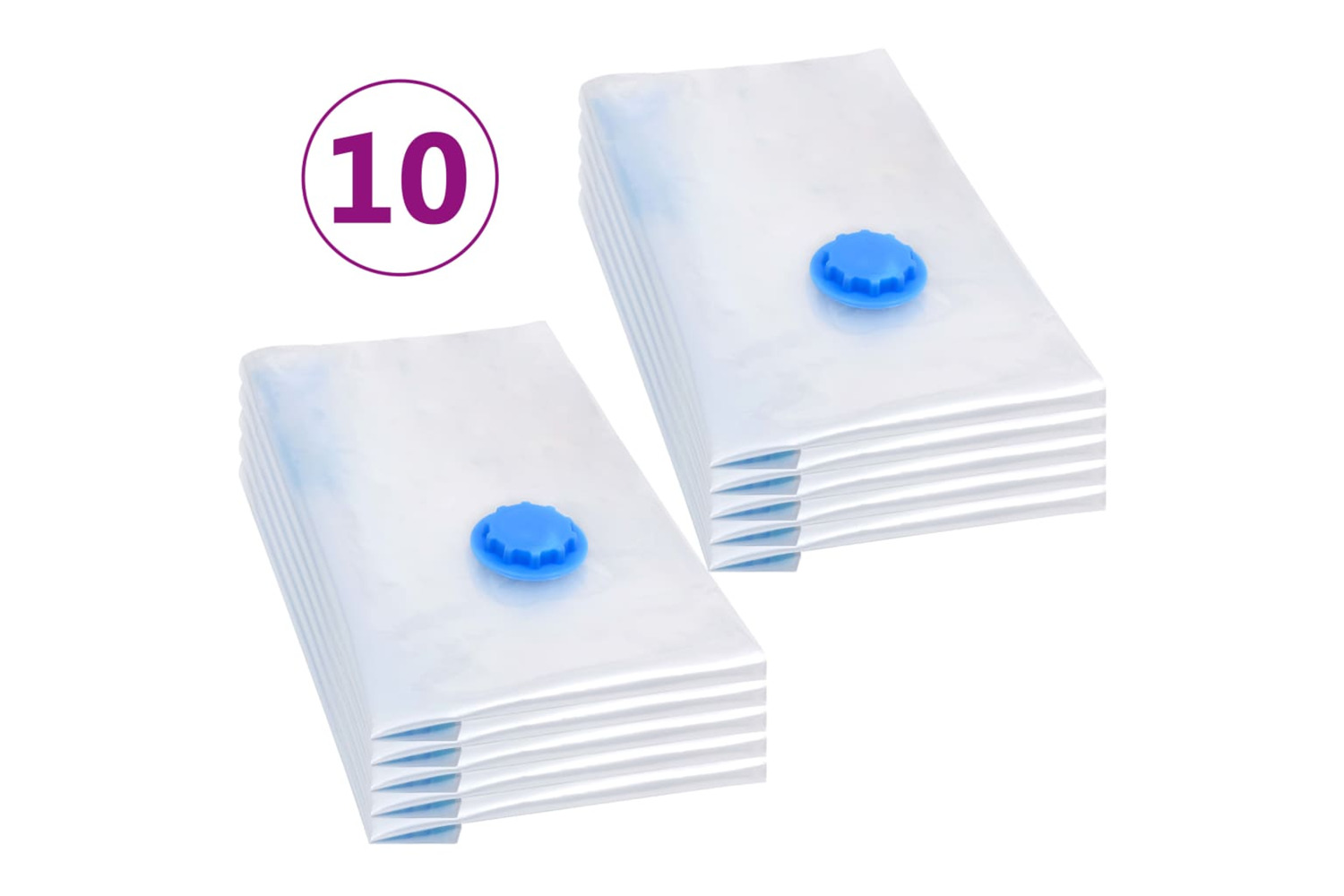 vidaXL 51329 Vacuum Travel Storage Bags Clothing Bags 60x40cm 10 Pcs