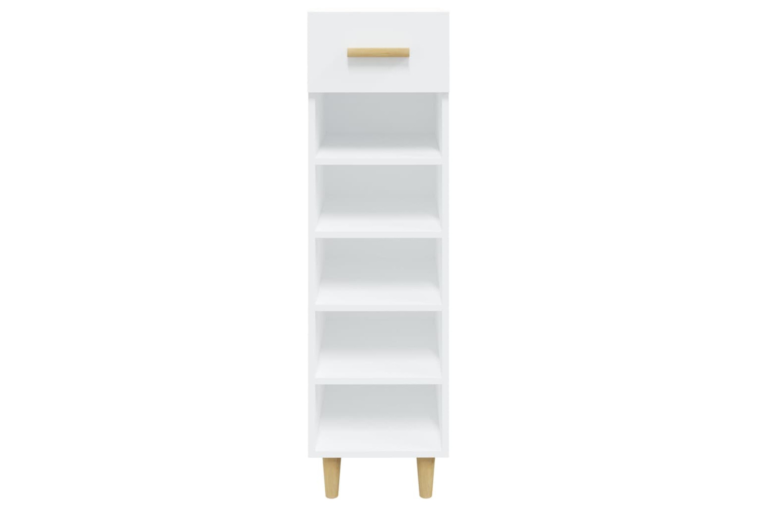 vidaXL 812804 Shoe Cabinet High Gloss White 30x35x105cm Engineered Wood
