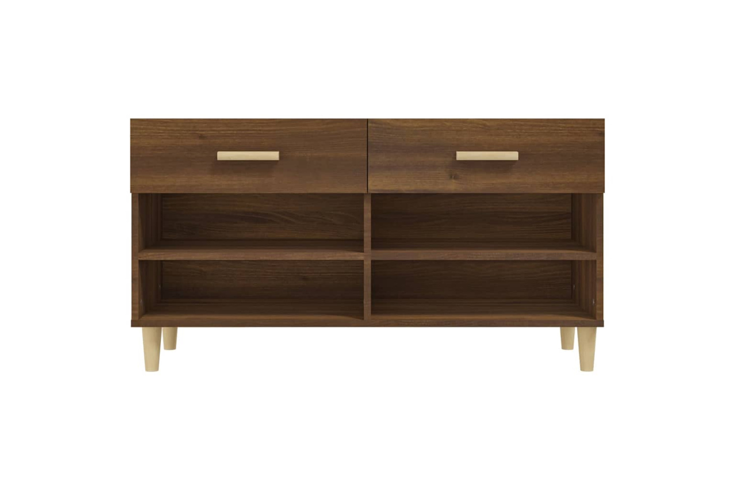 vidaXL 817569 Shoe Cabinet Brown Oak 102x35x55cm Engineered Wood