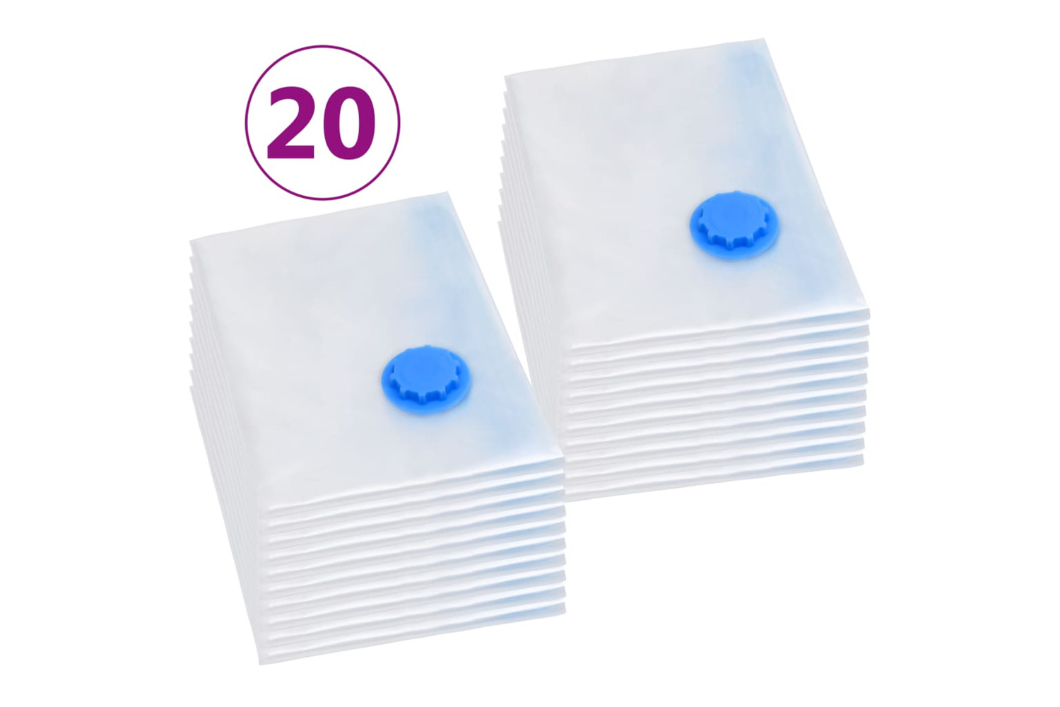 vidaXL 51336 Vacuum Travel Storage Bags Clothing Bags 120x70cm 20 Pcs