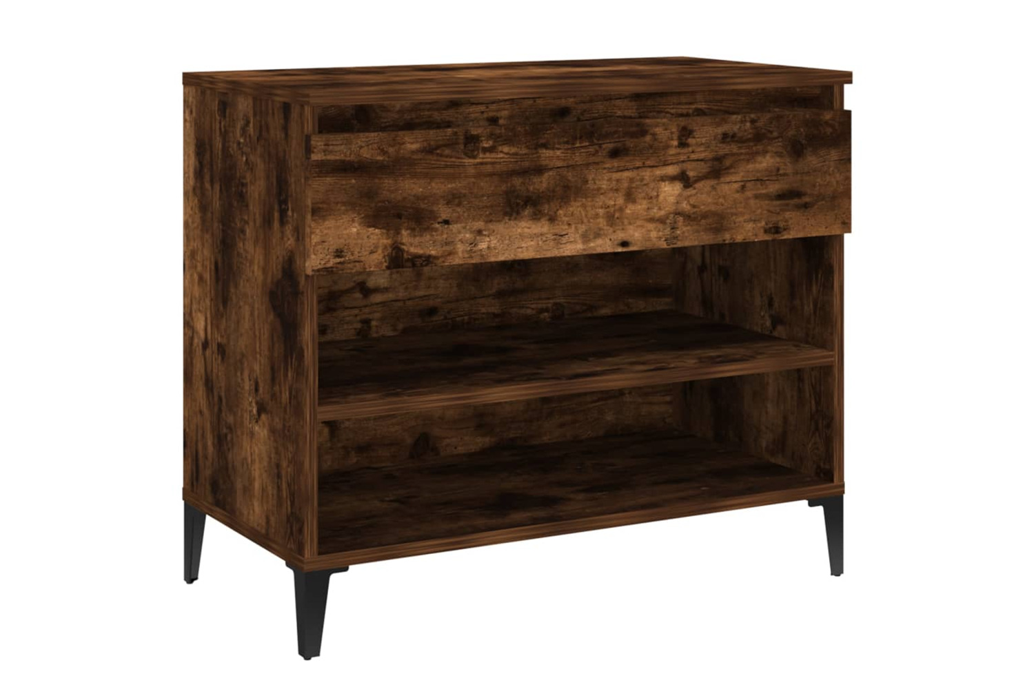 vidaXL 819769 Shoe Cabinet Smoked Oak 70x36x60cm Engineered Wood