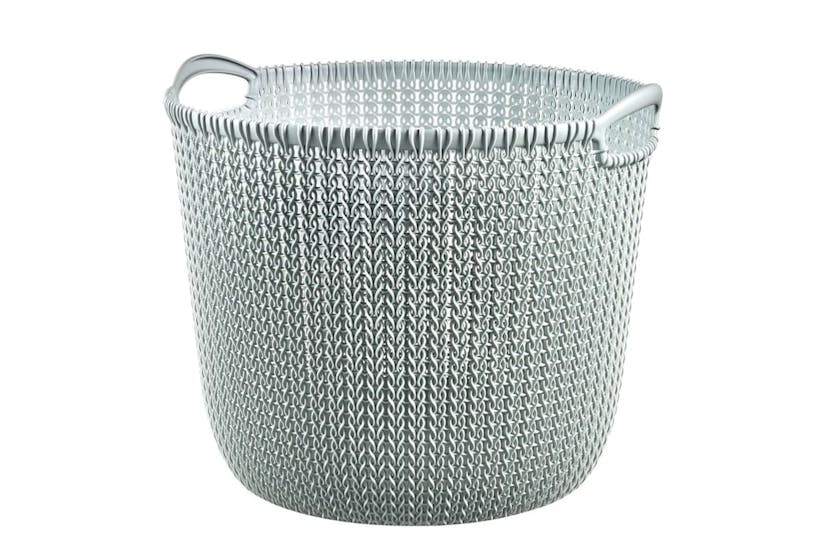 Curver 443842 Storage Basket Knit Round L 30l Misty Blue