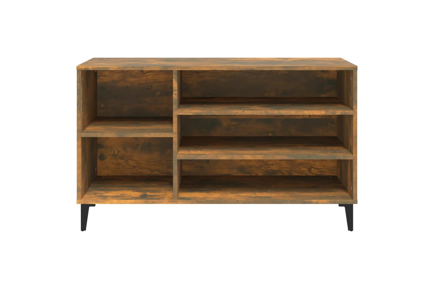 vidaXL 819753 Shoe Cabinet Smoked Oak 102x36x60cm Engineered Wood