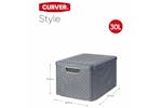 Curver 427235 Style Storage Boxes With Lid 3 Pcs Size L Anthracite