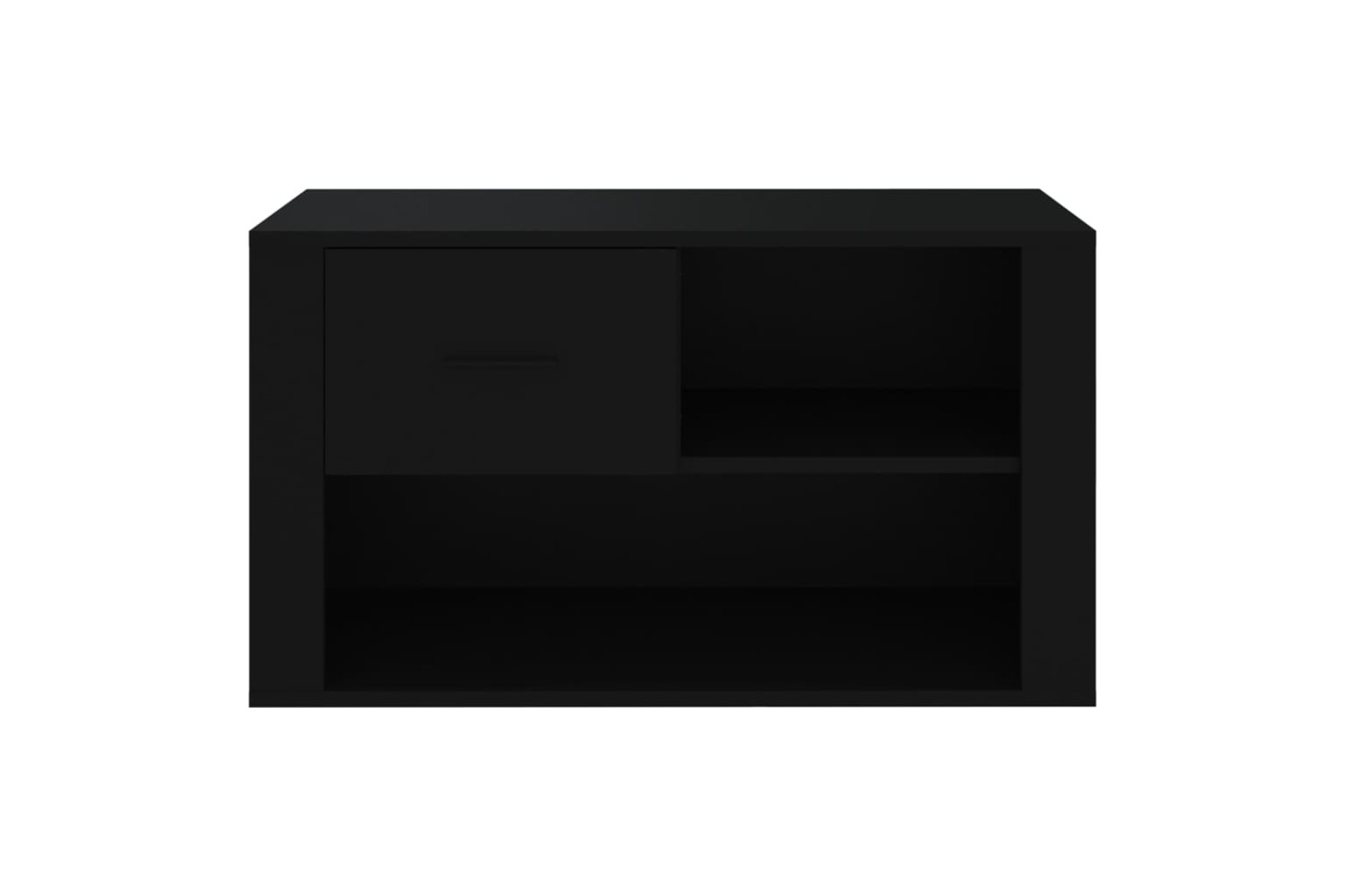 vidaXL 816753 Shoe Cabinet Black 80x35x45cm Engineered Wood