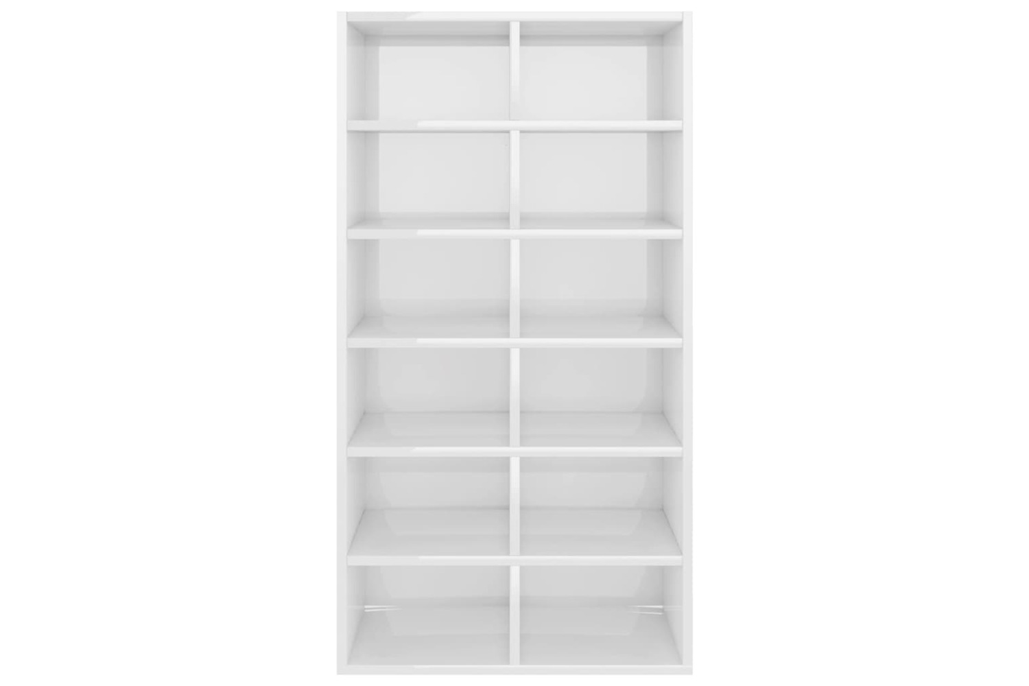vidaXL 800402 Shoe Rack High Gloss White 54x34x100.5cm Engineered Wood